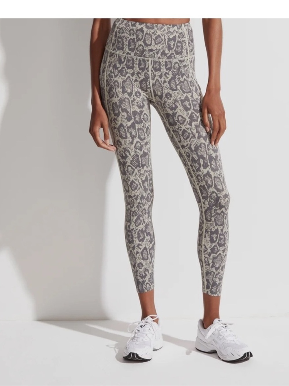 Varley Lets go Running Leggings Sage Noise Snake Print